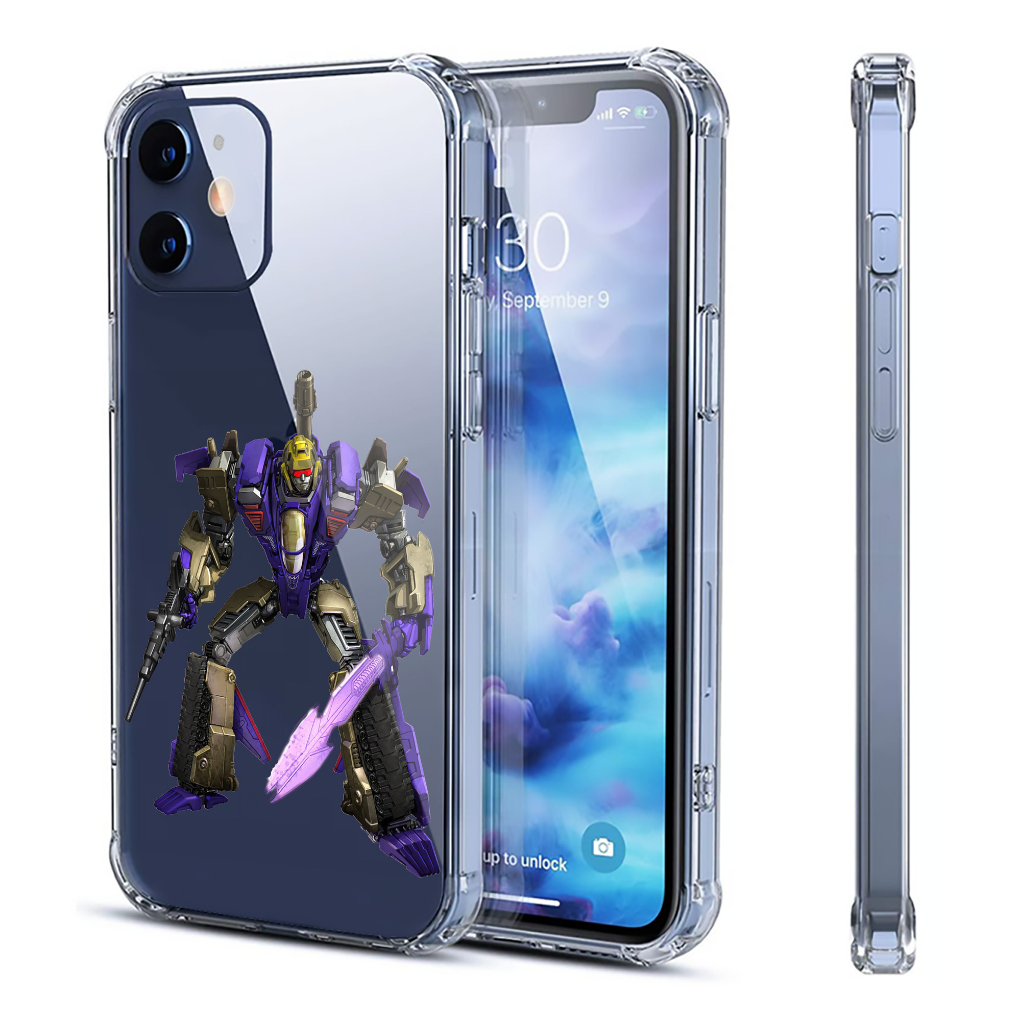 （画像用） Transformers トランスフォーマー 【iPhone 12シリーズ対応】透明スマホケース（クリアソフトケース）